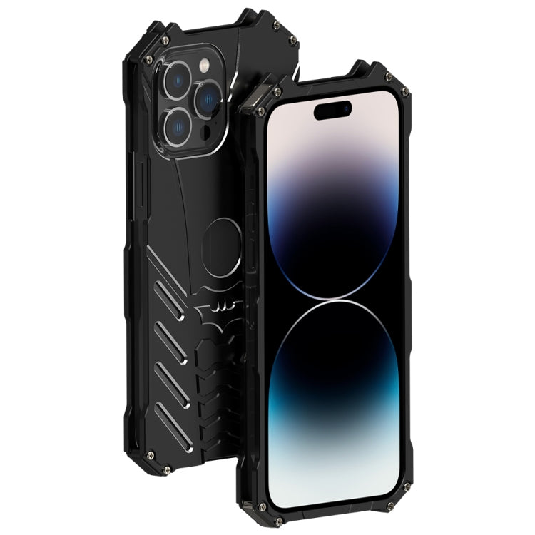 For iPhone 14 Pro Max R-JUST Batman Metal Mobile Phone Protective Case (Black) - iPhone 14 Pro Max Cases by R-JUST | Online Shopping South Africa | PMC Jewellery