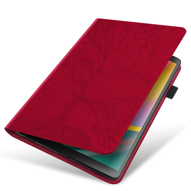 For OPPO Pad Air Life Tree Series Horizontal Flip Leather Tablet Case(Red) - OPPO by PMC TechLife | Online Shopping South Africa | PMC TechLife | Buy Now Pay Later Mobicred