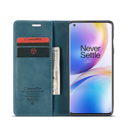 For OnePlus 8 Pro CaseMe Multifunctional Horizontal Flip Leather Case, with Card Slot & Holder & Wallet(Blue) - OnePlus Cases by CaseMe | Online Shopping South Africa | PMC Jewellery | Buy Now Pay Later Mobicred