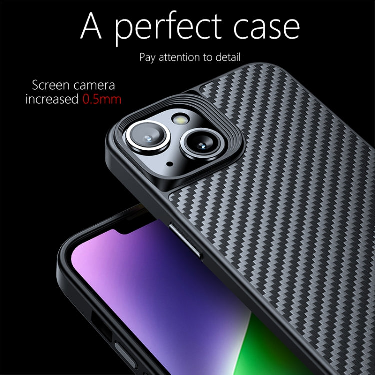 For iPhone 14 Plus wlons Magsafe Carbon Fiber Kevlar TPU Phone Case(Black) - iPhone 14 Plus Cases by wlons | Online Shopping South Africa | PMC Jewellery | Buy Now Pay Later Mobicred