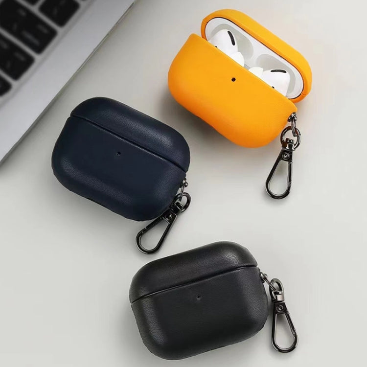 For Apple AirPods Pro 2 PU Leather Wireless Bluetooth Earphone Protective Case(Blue) - For AirPods Pro 2 by PMC Jewellery | Online Shopping South Africa | PMC Jewellery | Buy Now Pay Later Mobicred