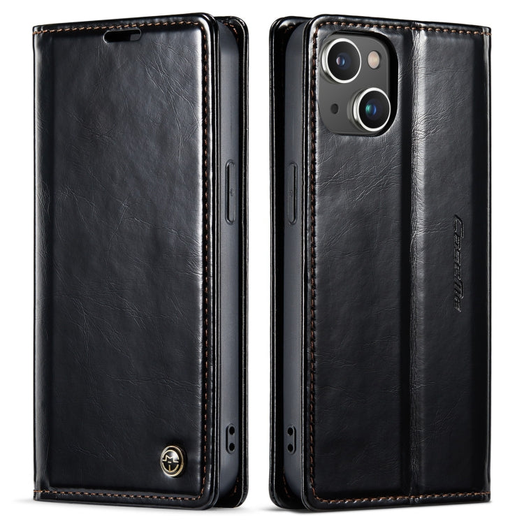 For iPhone 13 CaseMe 003 Crazy Horse Texture Leather Phone Case(Black) - iPhone 13 Cases by CaseMe | Online Shopping South Africa | PMC Jewellery | Buy Now Pay Later Mobicred