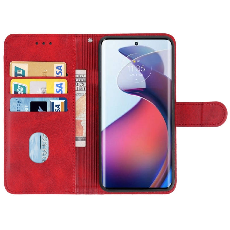 For Motorola Moto G72 Leather Phone Case(Red) - Motorola Cases by PMC Jewellery | Online Shopping South Africa | PMC Jewellery | Buy Now Pay Later Mobicred