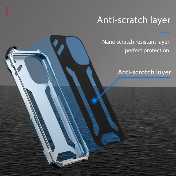 For iPhone 14 Plus R-JUST RJ17 Shockproof Armor Metal Phone Case(Blue) - iPhone 14 Plus Cases by R-JUST | Online Shopping South Africa | PMC TechLife | Buy Now Pay Later Mobicred