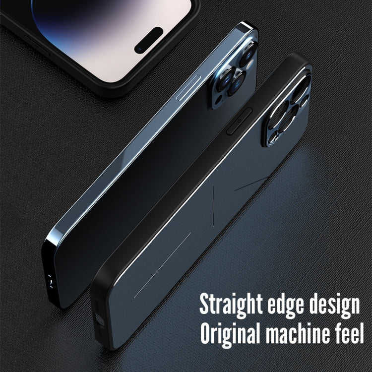 For iPhone 14 Plus R-JUST RJ52 3-Line Style Metal TPU Shockproof Phone Case(Silver) - iPhone 14 Plus Cases by R-JUST | Online Shopping South Africa | PMC Jewellery