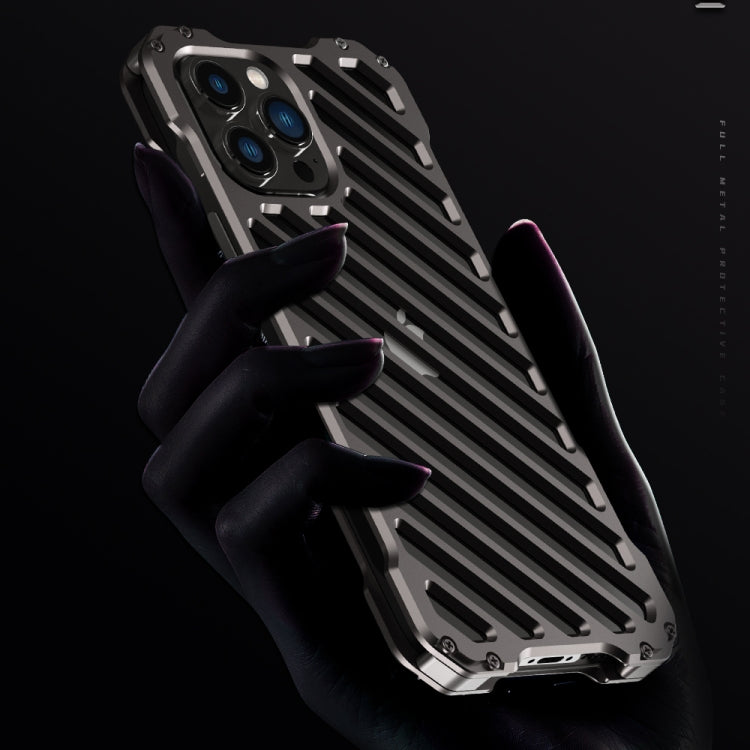 For iPhone 14 R-JUST Breathable Armor Phone Case(Silver Grey) - iPhone 14 Cases by R-JUST | Online Shopping South Africa | PMC Jewellery