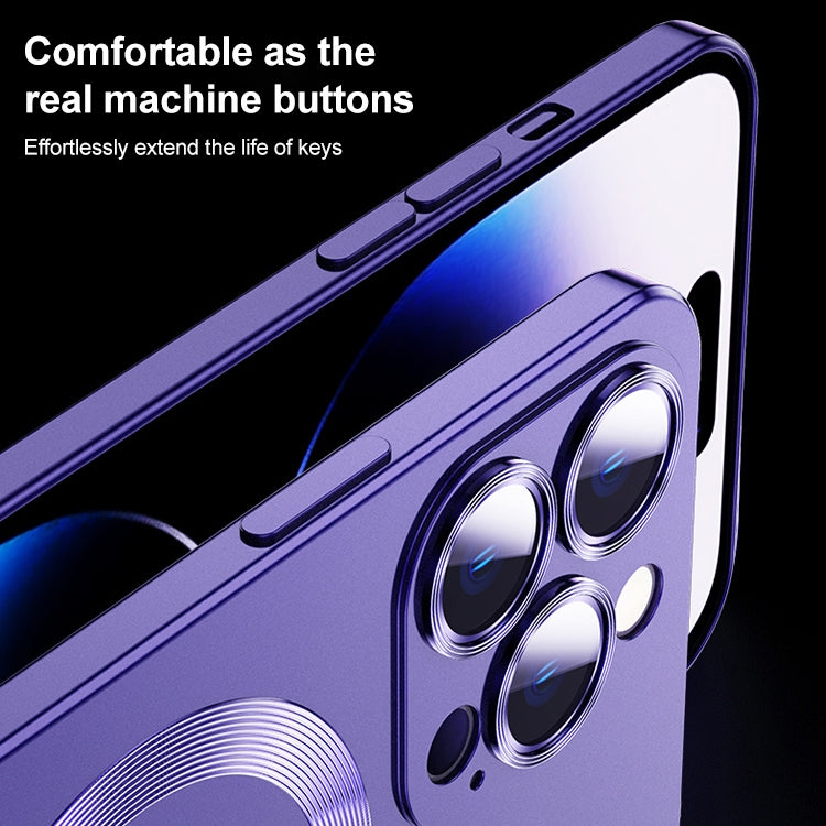 For iPhone 13 Pro Liquid Lens Protector Magsafe Phone Case(Dark Purple) - free shipping - PMC TechLife - Order now!