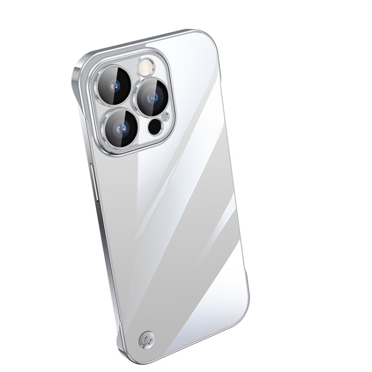 For iPhone 14 Pro Max Electroplating Frameless Clear PC Phone Case(Silver) - iPhone 14 Pro Max Cases by PMC Jewellery | Online Shopping South Africa | PMC Jewellery | Buy Now Pay Later Mobicred