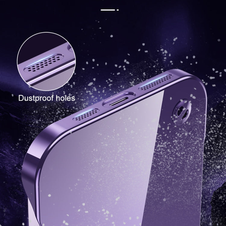 For iPhone 13 Pro Max Electroplating Frameless Clear PC Phone Case(Purple) - iPhone 13 Pro Max Cases by PMC Jewellery | Online Shopping South Africa | PMC Jewellery | Buy Now Pay Later Mobicred