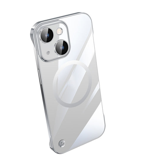 For iPhone 13 Electroplating Frameless Magsafe Magnetic PC Phone Case(Silver) - iPhone 13 Cases by PMC Jewellery | Online Shopping South Africa | PMC Jewellery | Buy Now Pay Later Mobicred