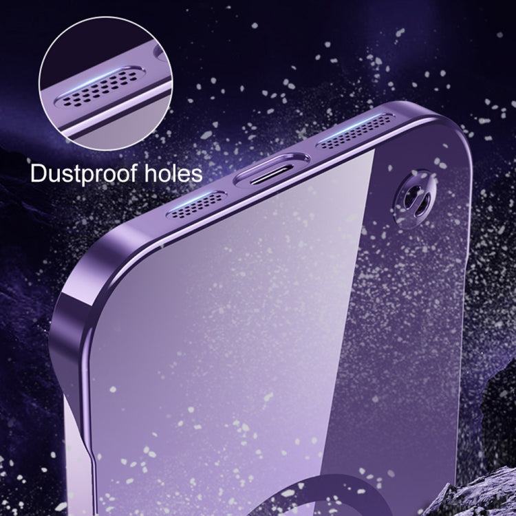 For iPhone 12 Electroplating Frameless Magsafe Magnetic PC Phone Case(Deep Purple) - iPhone 12 / 12 Pro Cases by PMC Jewellery | Online Shopping South Africa | PMC Jewellery | Buy Now Pay Later Mobicred