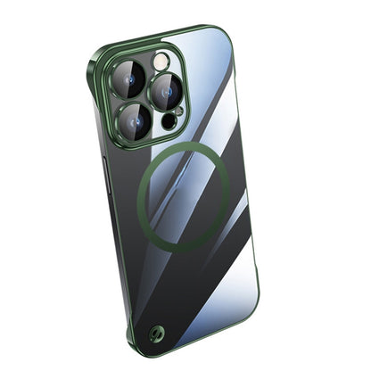 For iPhone 12 Pro Electroplating Frameless Magsafe Magnetic PC Phone Case(Green) - iPhone 12 / 12 Pro Cases by PMC Jewellery | Online Shopping South Africa | PMC Jewellery | Buy Now Pay Later Mobicred