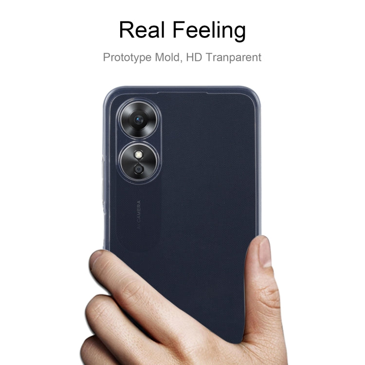 For OPPO A17 Ultra-thin Transparent TPU Phone Case - OPPO Cases by PMC TechLife | Online Shopping South Africa | PMC TechLife | Buy Now Pay Later Mobicred