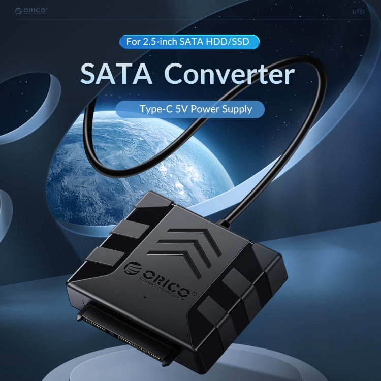ORICO UTS1 Type-C / USB-C USB 3.0 2.5-inch SATA HDD Adapter with Silicone Case, Cable Length:0.5m - free shipping - PMC Jewellery - Order now!