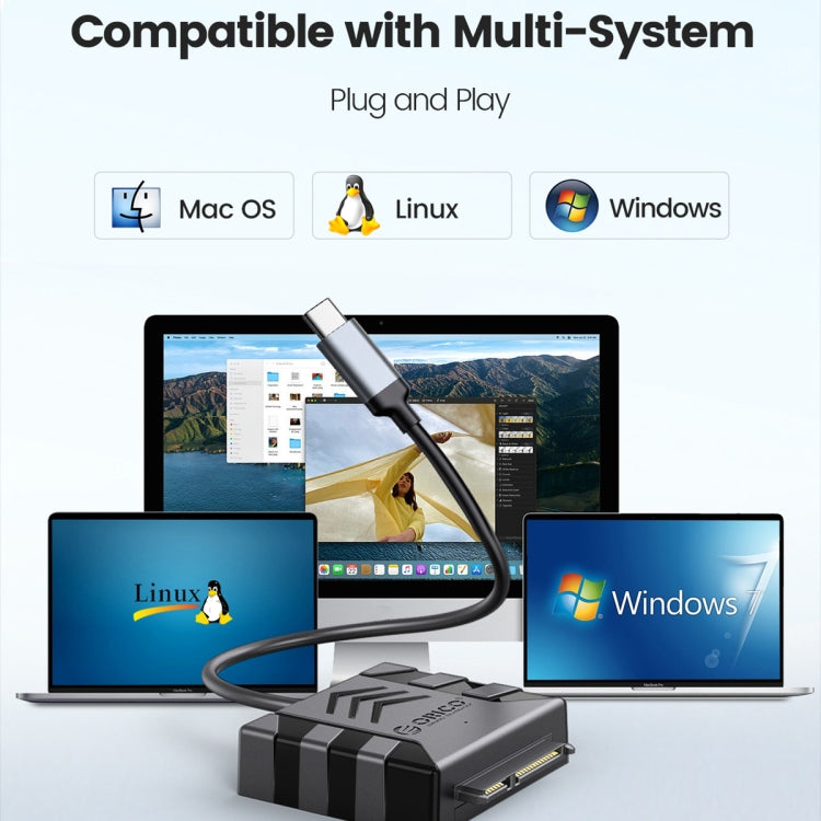 ORICO UTS1 Type-C / USB-C USB 3.0 2.5-inch SATA HDD Adapter with Silicone Case, Cable Length:1m - free shipping - PMC Jewellery - Order now!