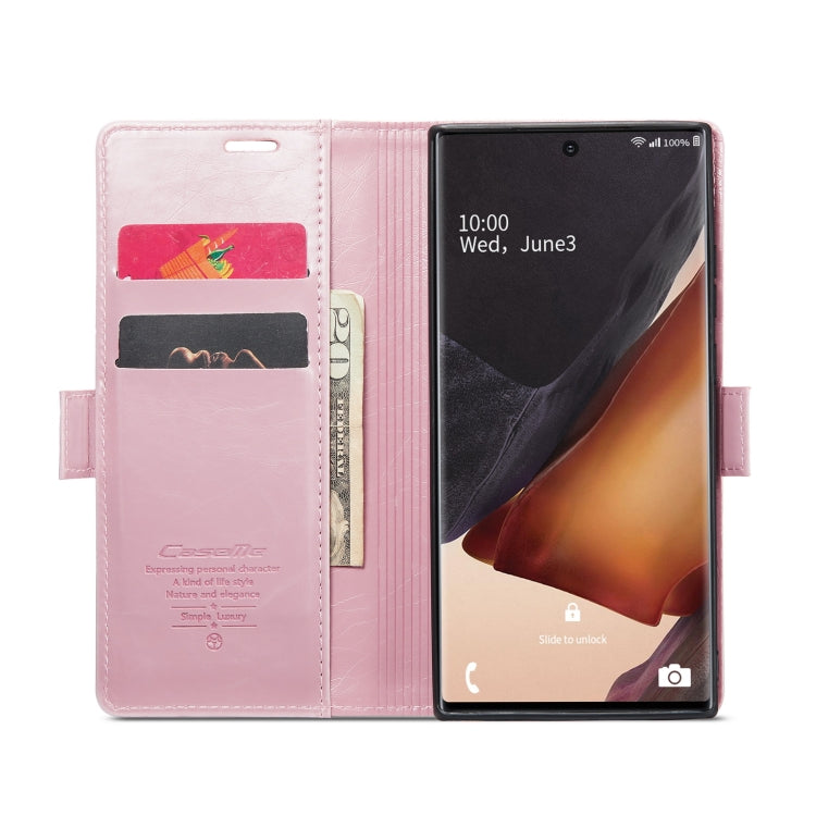 For Samsung Galaxy Note20 Ultra CaseMe 003 Crazy Horse Texture Leather Phone Case(Rose Gold) - Galaxy Phone Cases by CaseMe | Online Shopping South Africa | PMC Jewellery | Buy Now Pay Later Mobicred