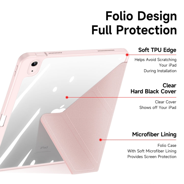 For iPad 10th Gen 10.9 2022 DUX DUCIS Magi Series Smart Leather Tablet Case(Pink) - iPad 10th Gen 10.9 Cases by DUX DUCIS | Online Shopping South Africa | PMC Jewellery | Buy Now Pay Later Mobicred