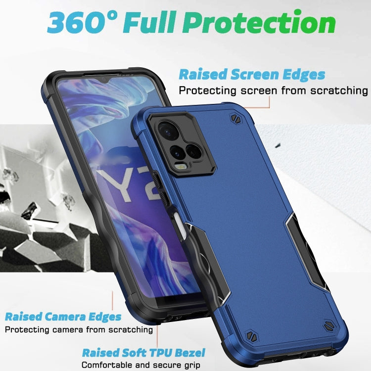 For vivo Y21 / Y21s / Y33 Non-slip Shockproof Armor Phone Case(Black) - vivo Cases by PMC Jewellery | Online Shopping South Africa | PMC Jewellery | Buy Now Pay Later Mobicred