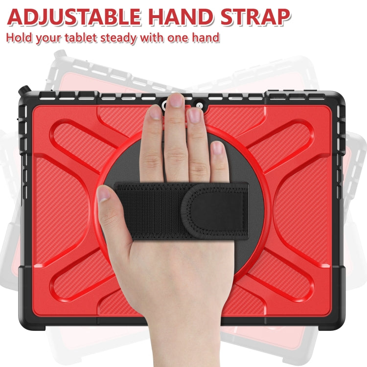 For MicroSoft Surface Pro 9 / 10 / 11 Rotatable Kickstand Grip Shockproof Tablet Case(Red) - Others by PMC TechLife | Online Shopping South Africa | PMC TechLife | Buy Now Pay Later Mobicred