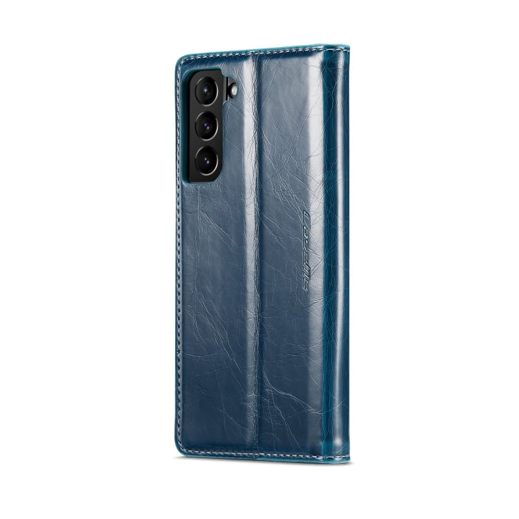 For Samsung Galaxy S21 5G CaseMe 003 Crazy Horse Texture Leather Phone Case(Blue) - Galaxy S21 5G Cases by CaseMe | Online Shopping South Africa | PMC Jewellery | Buy Now Pay Later Mobicred