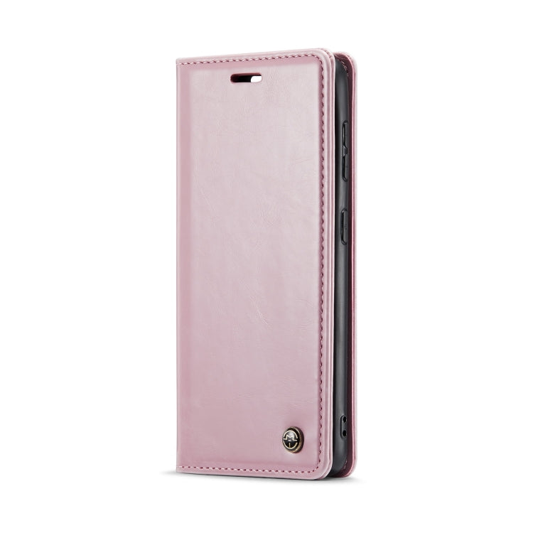 For Samsung Galaxy S21 FE 5G CaseMe 003 Crazy Horse Texture Leather Phone Case(Rose Gold) - Galaxy Phone Cases by CaseMe | Online Shopping South Africa | PMC Jewellery | Buy Now Pay Later Mobicred