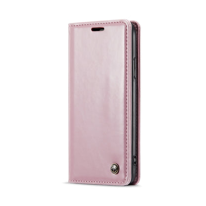 For iPhone XS CaseMe 003 Crazy Horse Texture Leather Phone Case(Rose Gold) - More iPhone Cases by CaseMe | Online Shopping South Africa | PMC Jewellery | Buy Now Pay Later Mobicred