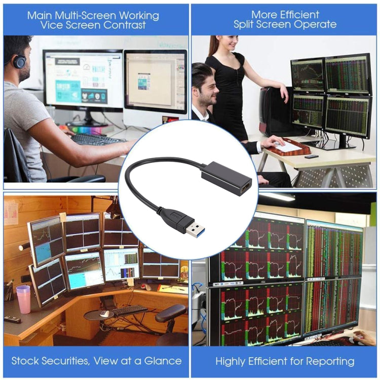 USB 3.0 to HDMI Converter Small Shell(Black) - Converter by PMC TechLife | Online Shopping South Africa | PMC TechLife | Buy Now Pay Later Mobicred