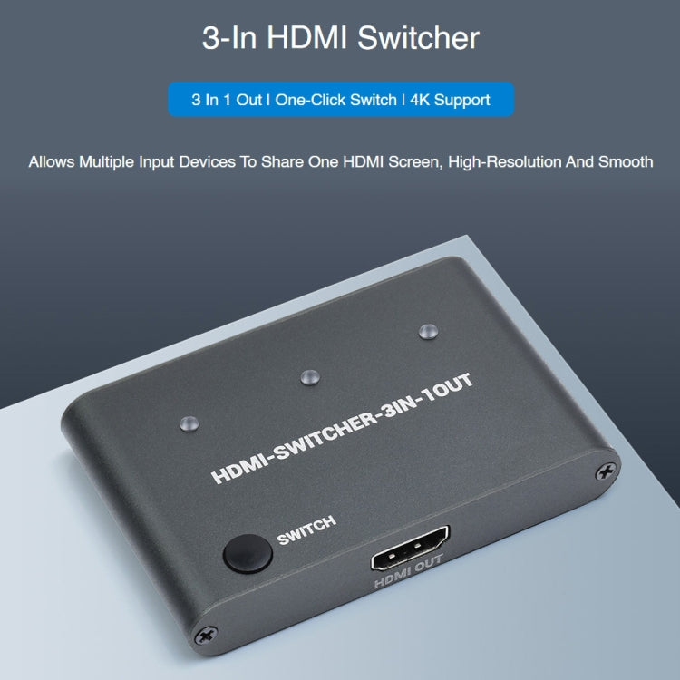 Waveshare 3 in 1 3 inch 4K HDMI Switcher - Mini PC Accessories by WAVESHARE | Online Shopping South Africa | PMC Jewellery | Buy Now Pay Later Mobicred