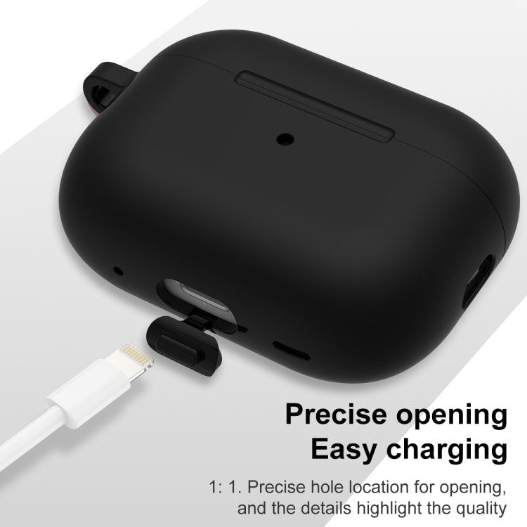 For AirPods Pro 2 Thickened One-piece Shockproof Earphone Case(Black) - For AirPods Pro 2 by PMC Jewellery | Online Shopping South Africa | PMC Jewellery | Buy Now Pay Later Mobicred