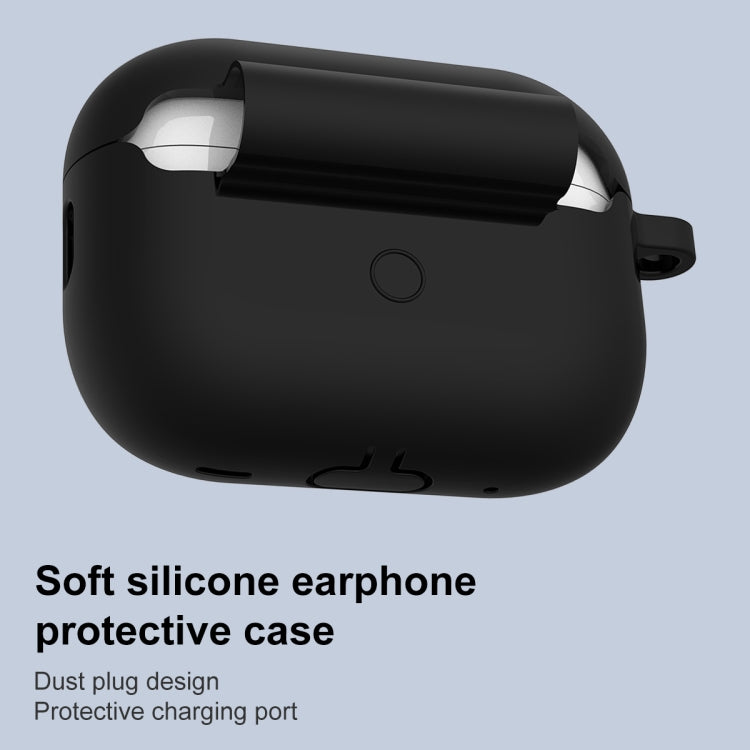 For AirPods Pro 2 Thickened One-piece Shockproof Earphone Case(Black) - For AirPods Pro 2 by PMC Jewellery | Online Shopping South Africa | PMC Jewellery | Buy Now Pay Later Mobicred
