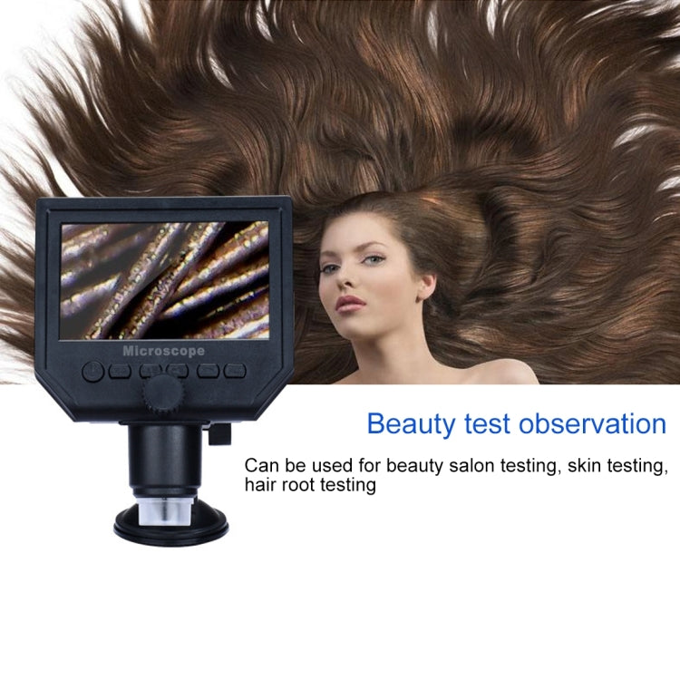 G600 600X 3.6MP 4.3 inch HD LCD Display Portable Digital Microscope, Plug:EU Plug - Digital Microscope by PMC Jewellery | Online Shopping South Africa | PMC Jewellery | Buy Now Pay Later Mobicred