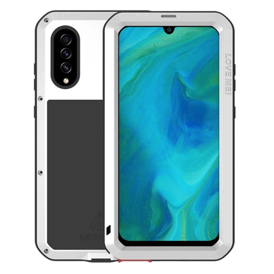 For Galaxy A70s LOVE MEI Metal Shockproof Waterproof Dustproof Protective Case(Silver) - Galaxy Phone Cases by LOVE MEI | Online Shopping South Africa | PMC Jewellery | Buy Now Pay Later Mobicred