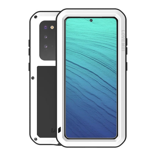 For Galaxy S20 LOVE MEI Metal Shockproof Waterproof Dustproof Protective Case(White) - Galaxy Phone Cases by LOVE MEI | Online Shopping South Africa | PMC Jewellery