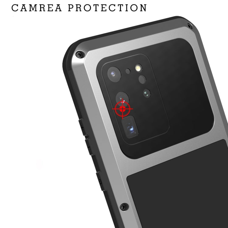 For Galaxy S20 Ultra LOVE MEI Metal Shockproof Waterproof Dustproof Protective Case(Silver) - Galaxy Phone Cases by LOVE MEI | Online Shopping South Africa | PMC Jewellery | Buy Now Pay Later Mobicred