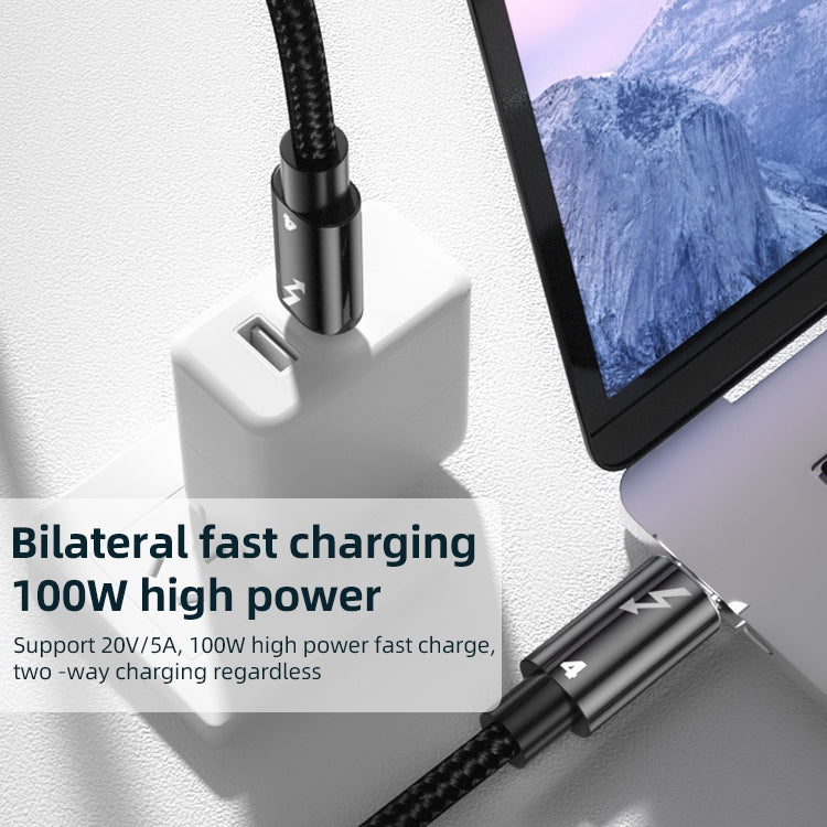 100W Type-C to Type-C Compatible Thunderbolt 4 Full-function Data Cable, Length:1m - USB-C & Type-C Cable by PMC TechLife | Online Shopping South Africa | PMC TechLife | Buy Now Pay Later Mobicred