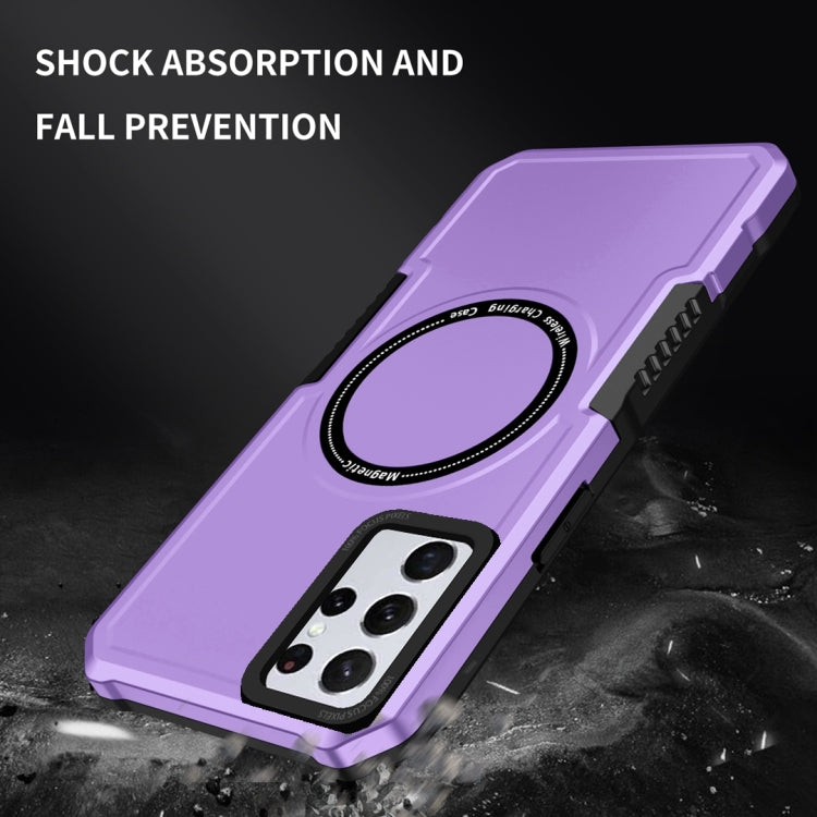 For Samsung Galaxy S23+ 5G MagSafe Shockproof Armor Phone Case(Purple) - Galaxy S23+ 5G Cases by PMC Jewellery | Online Shopping South Africa | PMC Jewellery