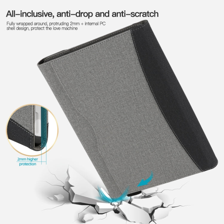 For Microsoft Surface Pro 7 / 6 / 5 / 4 Cloth Texture Stitching Leather Tablet Case(Black Grey) - Others by PMC TechLife | Online Shopping South Africa | PMC TechLife | Buy Now Pay Later Mobicred
