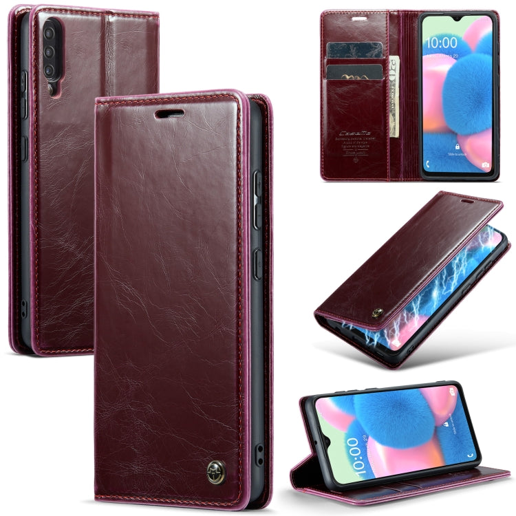 For Samsung Galaxy A30s／A50s／A50 CaseMe 003 Crazy Horse Texture Leather Phone Case(Wine Red) - Galaxy Phone Cases by CaseMe | Online Shopping South Africa | PMC Jewellery | Buy Now Pay Later Mobicred