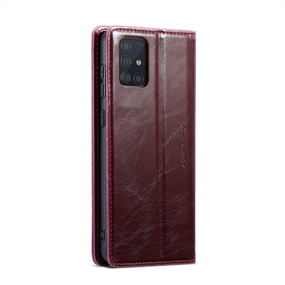 For Samsung Galaxy A51 4G/M40S CaseMe 003 Crazy Horse Texture Leather Phone Case(Wine Red) - Galaxy Phone Cases by CaseMe | Online Shopping South Africa | PMC Jewellery | Buy Now Pay Later Mobicred