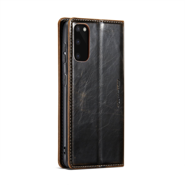 For Samsung Galaxy S20 CaseMe 003 Crazy Horse Texture Leather Phone Case(Coffee) - Galaxy Phone Cases by CaseMe | Online Shopping South Africa | PMC Jewellery | Buy Now Pay Later Mobicred