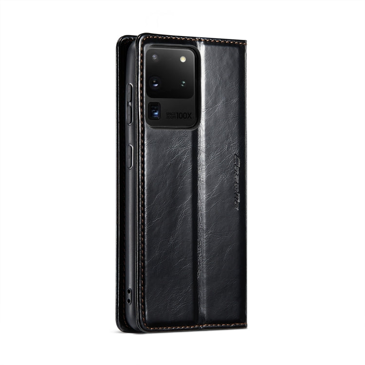 For Samsung Galaxy S20 Ultra CaseMe 003 Crazy Horse Texture Leather Phone Case(Black) - Galaxy Phone Cases by CaseMe | Online Shopping South Africa | PMC Jewellery | Buy Now Pay Later Mobicred