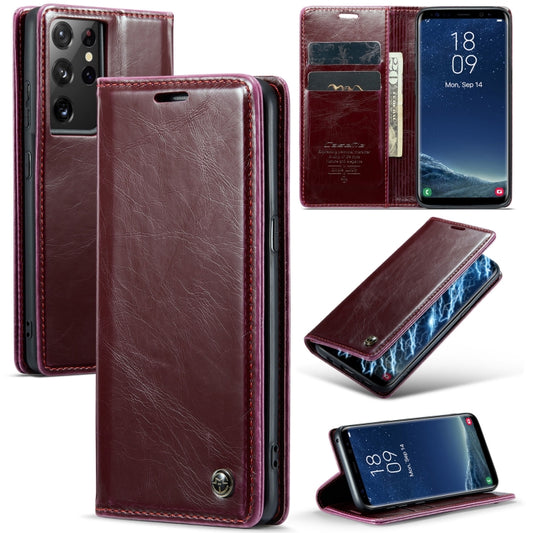 For Samsung Galaxy S8+ CaseMe 003 Crazy Horse Texture Leather Phone Case(Wine Red) - Galaxy Phone Cases by CaseMe | Online Shopping South Africa | PMC Jewellery | Buy Now Pay Later Mobicred