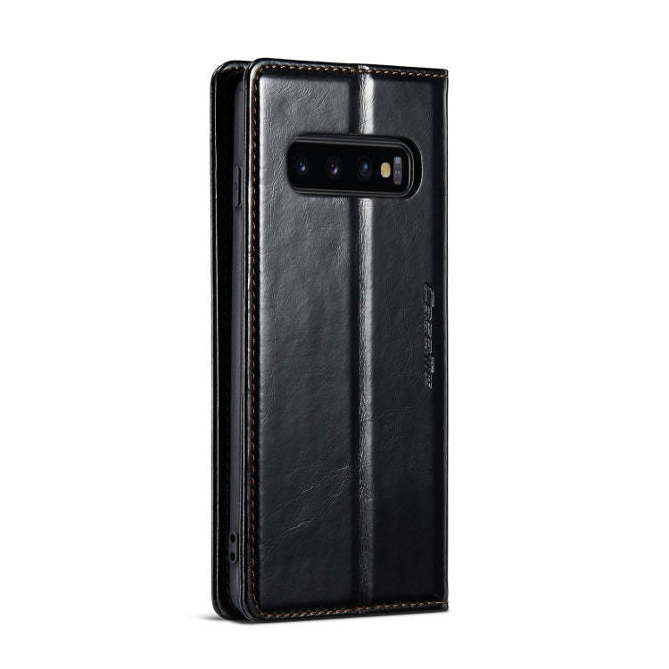 For Samsung Galaxy S10 CaseMe 003 Crazy Horse Texture Leather Phone Case(Black) - Galaxy Phone Cases by CaseMe | Online Shopping South Africa | PMC Jewellery | Buy Now Pay Later Mobicred