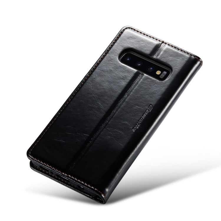 For Samsung Galaxy S10+ CaseMe 003 Crazy Horse Texture Leather Phone Case(Black) - Galaxy Phone Cases by CaseMe | Online Shopping South Africa | PMC Jewellery | Buy Now Pay Later Mobicred