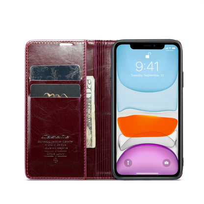 For iPhone 11 CaseMe 003 Crazy Horse Texture Leather Phone Case(Red) - iPhone 11 Cases by CaseMe | Online Shopping South Africa | PMC Jewellery | Buy Now Pay Later Mobicred