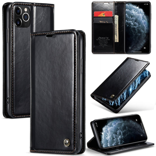 For iPhone 11 Pro CaseMe 003 Crazy Horse Texture Leather Phone Case(Black) - iPhone 11 Pro Cases by CaseMe | Online Shopping South Africa | PMC Jewellery | Buy Now Pay Later Mobicred