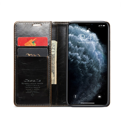 For iPhone 11 Pro CaseMe 003 Crazy Horse Texture Leather Phone Case(Coffee) - iPhone 11 Pro Cases by CaseMe | Online Shopping South Africa | PMC Jewellery | Buy Now Pay Later Mobicred