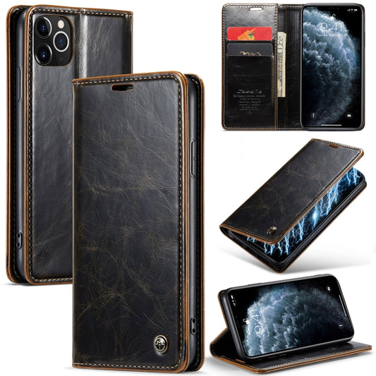 For iPhone 11 Pro Max CaseMe 003 Crazy Horse Texture Leather Phone Case(Coffee) - iPhone 11 Pro Max Cases by CaseMe | Online Shopping South Africa | PMC Jewellery | Buy Now Pay Later Mobicred