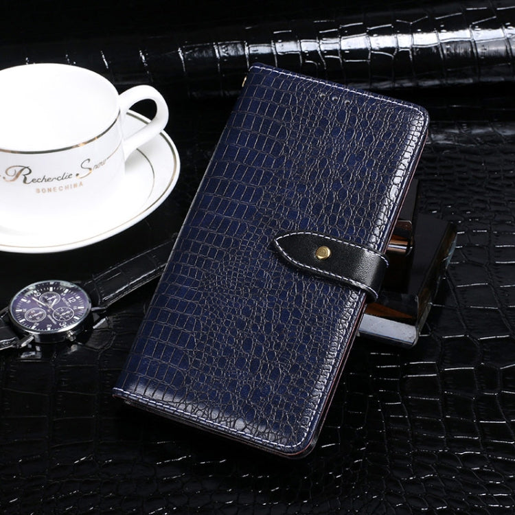 For Ulefone Armor 7 idewei Crocodile Texture Horizontal Flip Leather Case with Holder & Card Slots & Wallet(Dark Blue) - free shipping - PMC Jewellery - Order now!