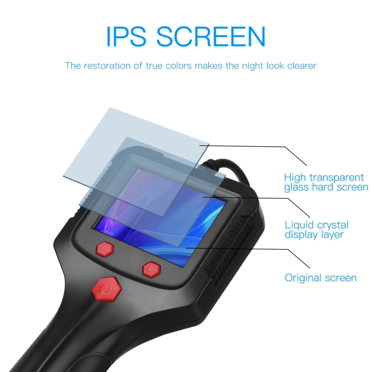 P100 8mm Side 2.4 inch HD Handheld Endoscope Hardlinewith with LCD Screen, Length:15m -  by PMC TechLife | Online Shopping South Africa | PMC TechLife | Buy Now Pay Later Mobicred
